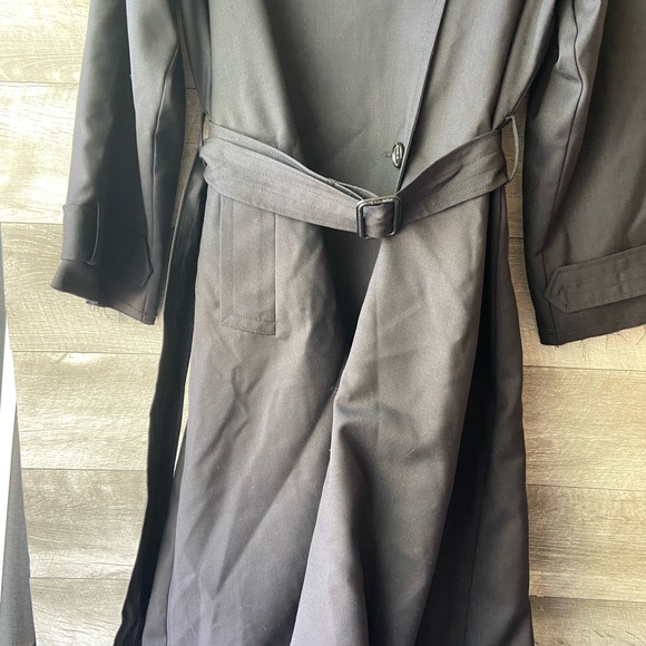 Nili Lotan matland frayed wool black trench coat - Picture 14 of 16